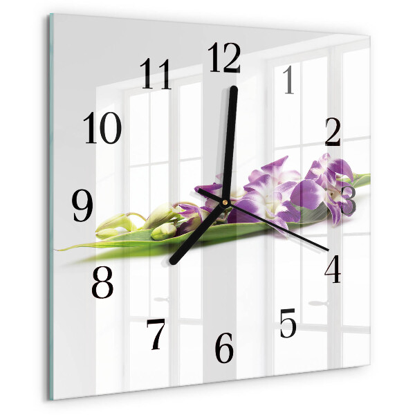 Reloj de vidrio Flores