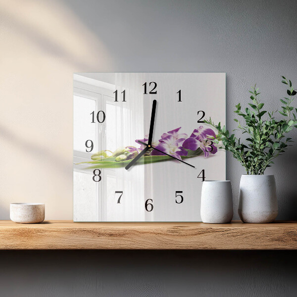 Reloj de vidrio Flores