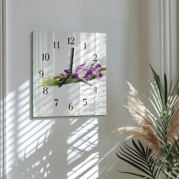 Reloj de vidrio Flores