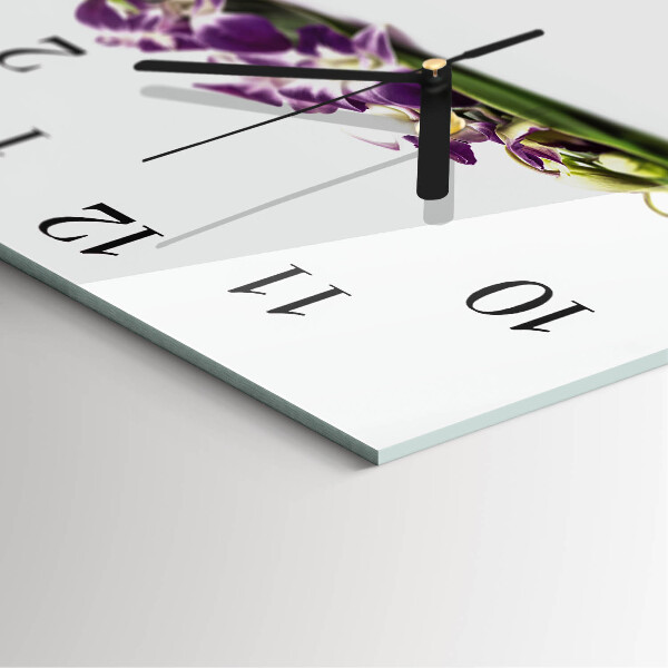 Reloj de vidrio Flores