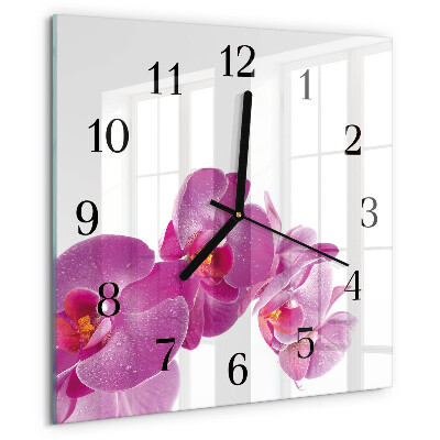 Reloj de vidrio Orquídea