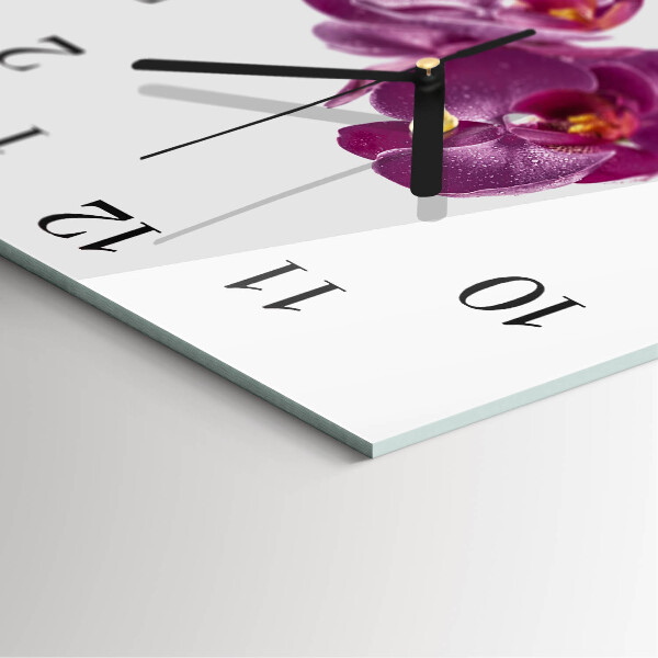 Reloj de vidrio Orquídea