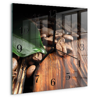 Reloj de vidrio Granos de café