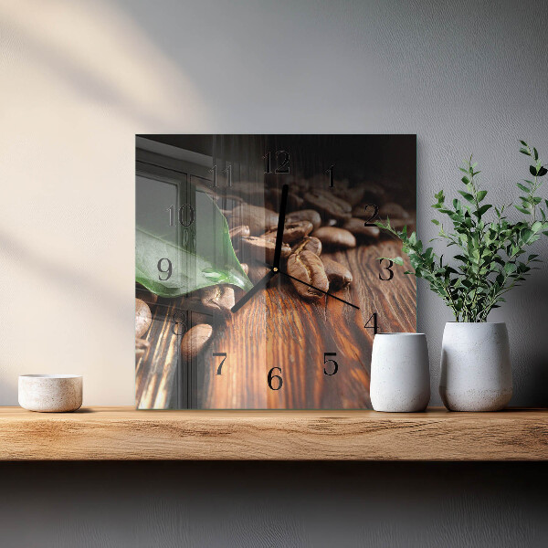 Reloj de vidrio Granos de café