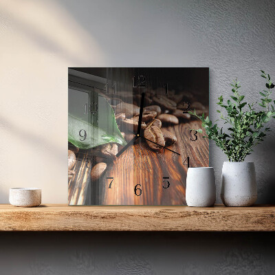Reloj de vidrio Granos de café