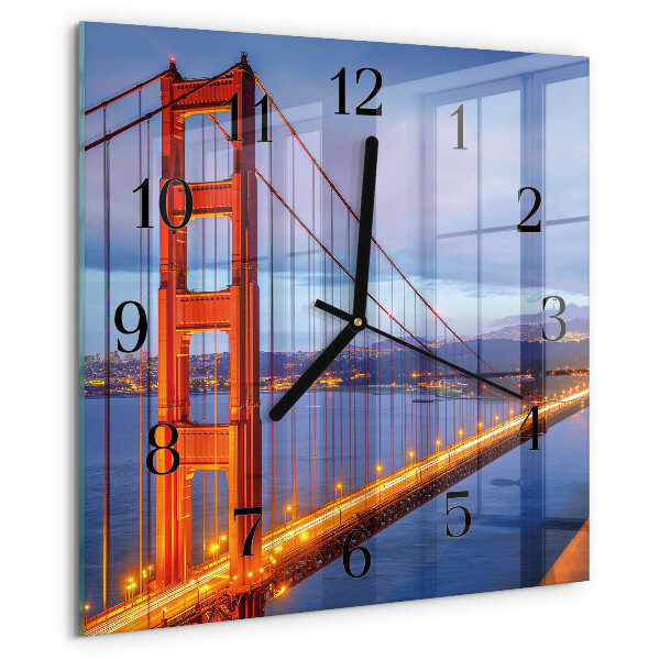 Reloj de vidrio Puerta dorada