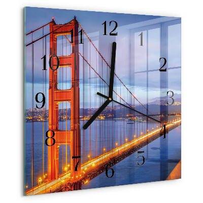 Reloj de vidrio Puerta dorada