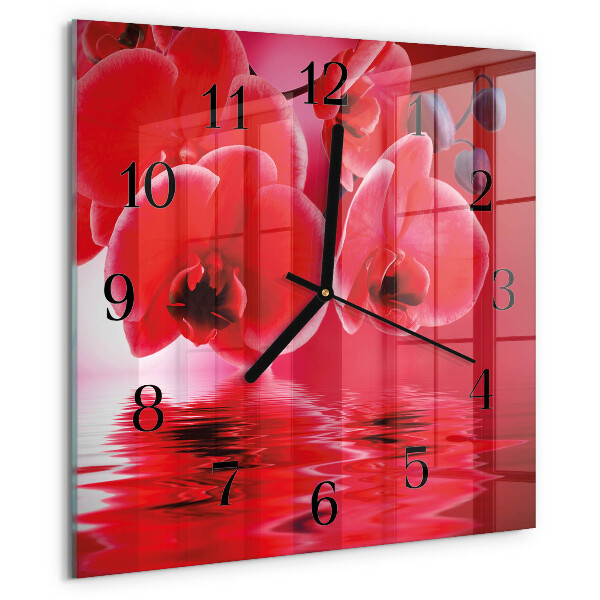 Reloj de vidrio Orquídea