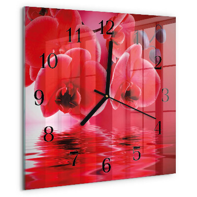 Reloj de vidrio Orquídea