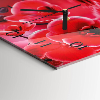 Reloj de vidrio Orquídea