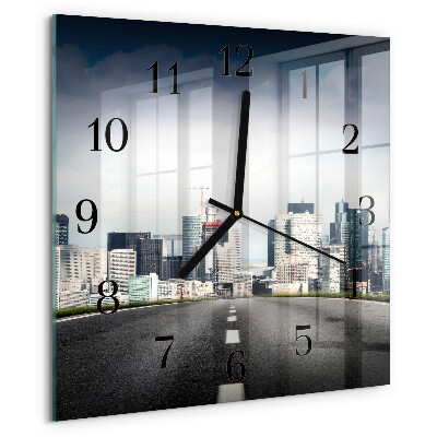 Reloj de vidrio Ciudad de la carretera
