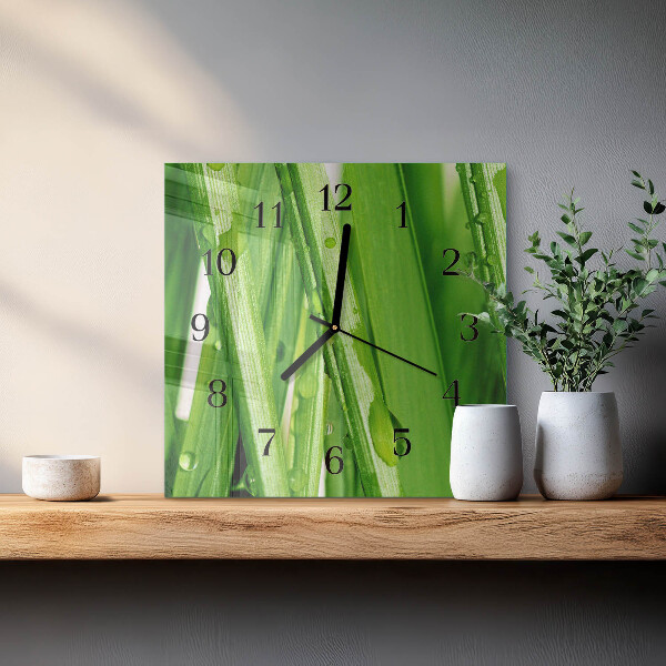 Reloj de vidrio Césped
