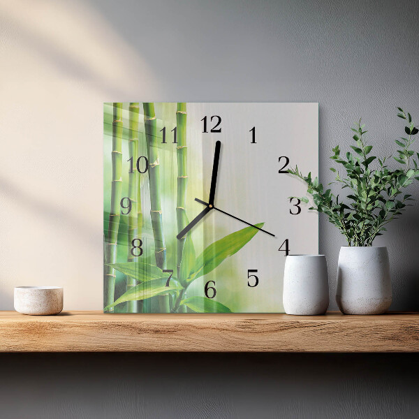 Reloj de vidrio Bambú