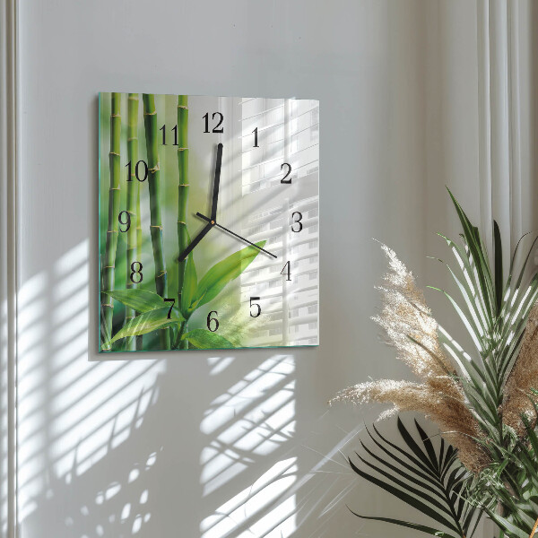 Reloj de vidrio Bambú