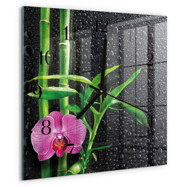 Reloj de vidrio Spa de bambú
