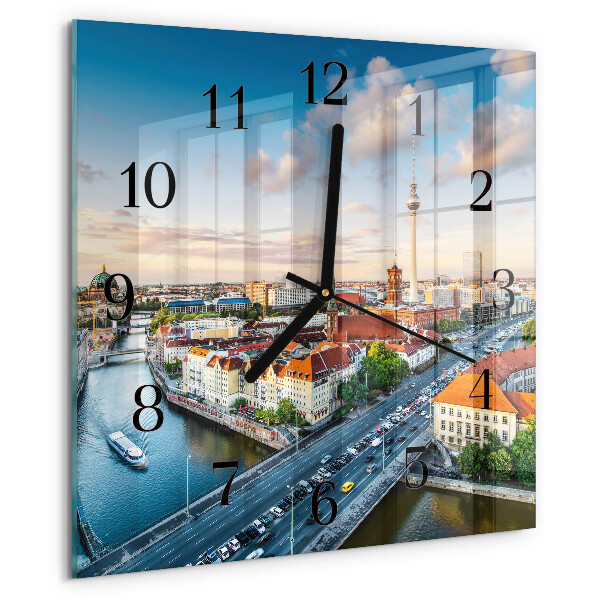 Reloj de vidrio Río de la ciudad