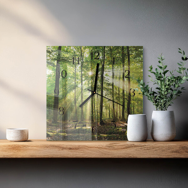 Reloj de vidrio Naturaleza del bosque
