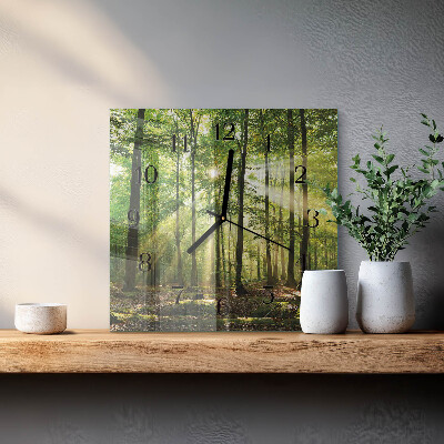 Reloj de vidrio Naturaleza del bosque