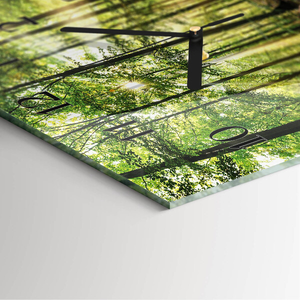 Reloj de vidrio Naturaleza del bosque