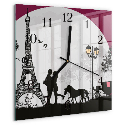 Reloj de vidrio Amor por París