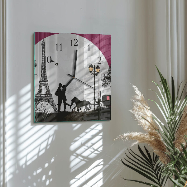Reloj de vidrio Amor por París