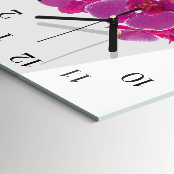 Reloj de vidrio Orquídea