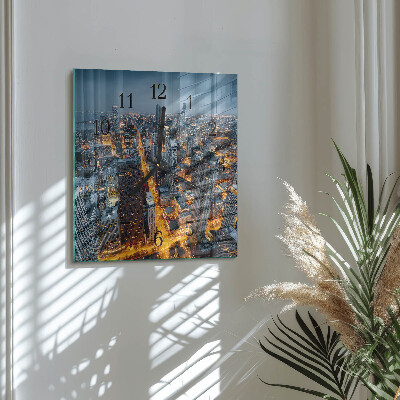 Reloj de vidrio Noche en la ciudad