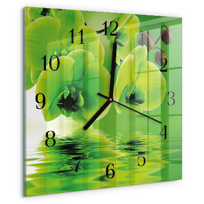 Reloj de vidrio Orquídea