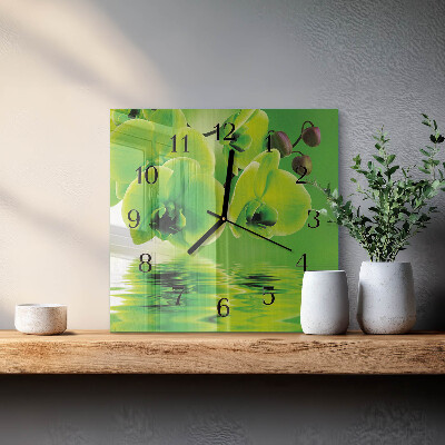 Reloj de vidrio Orquídea