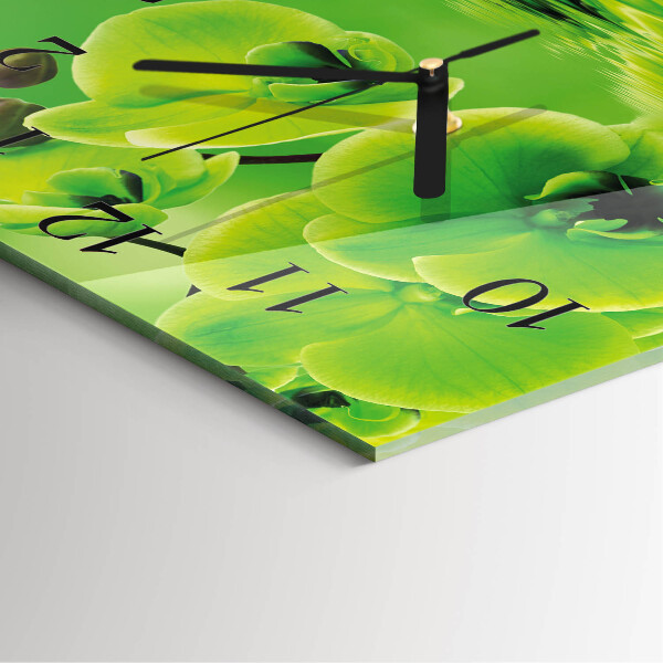 Reloj de vidrio Orquídea