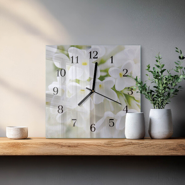 Reloj de vidrio Flores