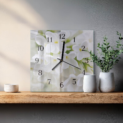Reloj de vidrio Flores