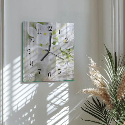 Reloj de vidrio Flores