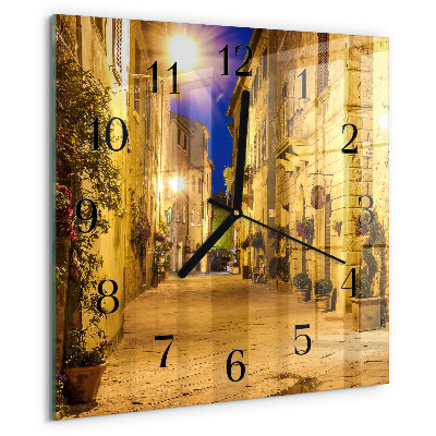 Reloj de vidrio Noche de la calle