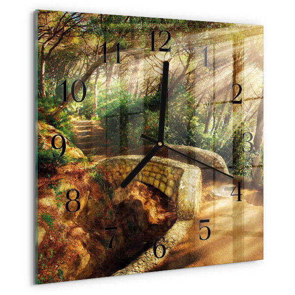 Reloj de vidrio Puente del bosque