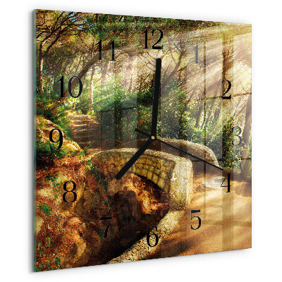 Reloj de vidrio Puente del bosque