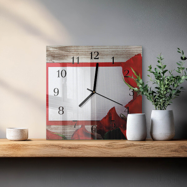 Reloj de vidrio Rosas