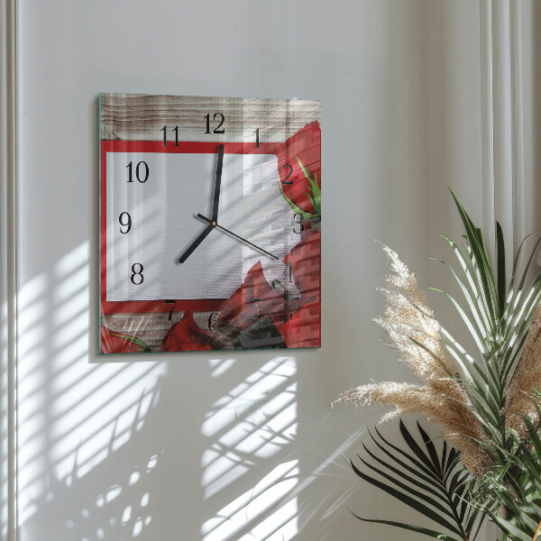 Reloj de vidrio Rosas