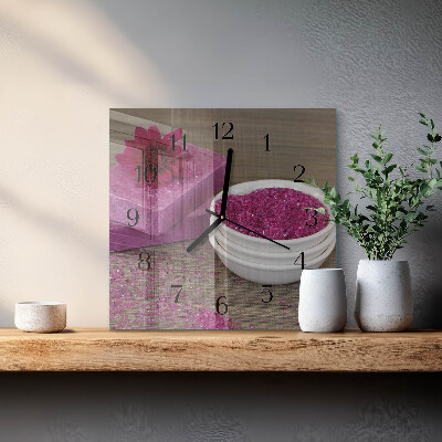 Reloj de vidrio Flor