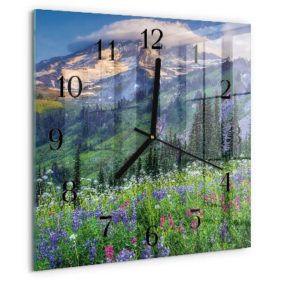 Reloj de vidrio Montaña de la pradera