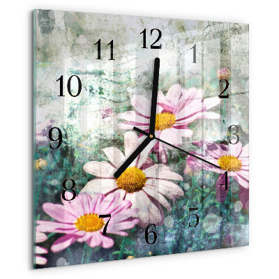 Reloj de vidrio Flores
