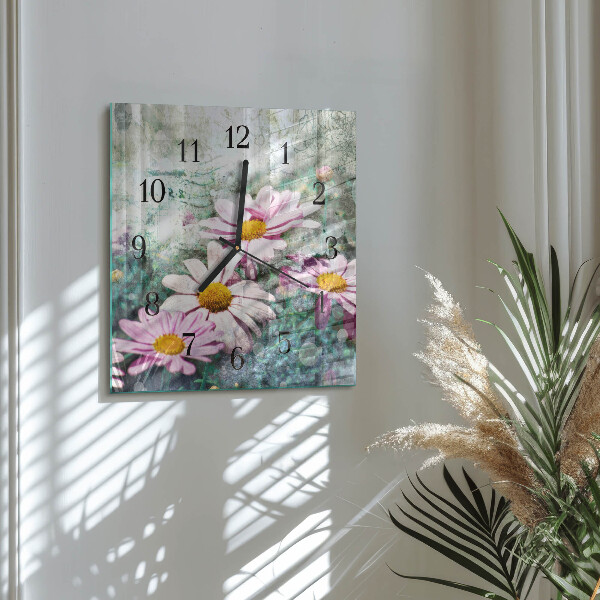 Reloj de vidrio Flores