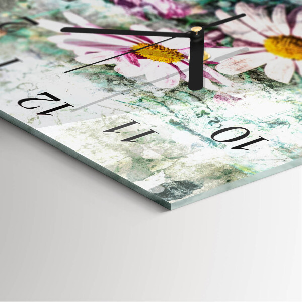Reloj de vidrio Flores