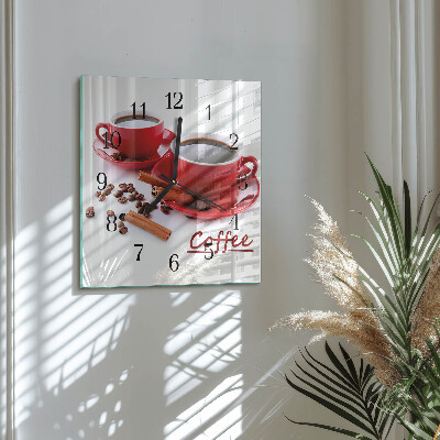 Reloj de vidrio Taza de café