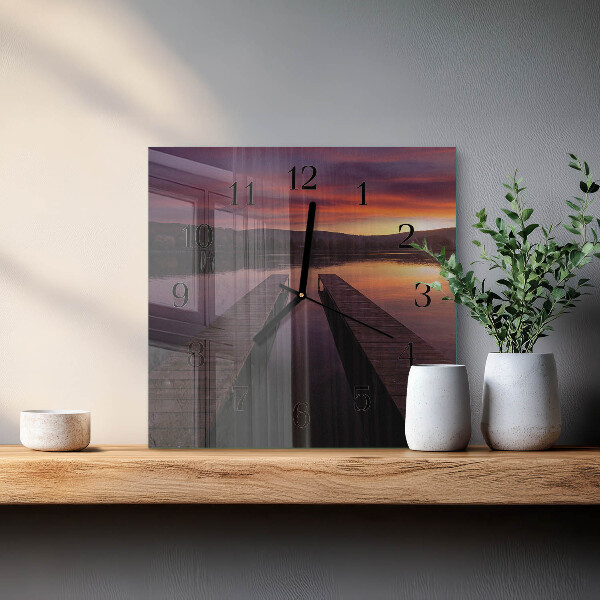 Reloj de vidrio Atardecer