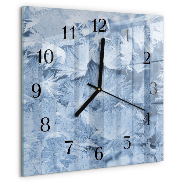 Reloj de vidrio copos de nieve