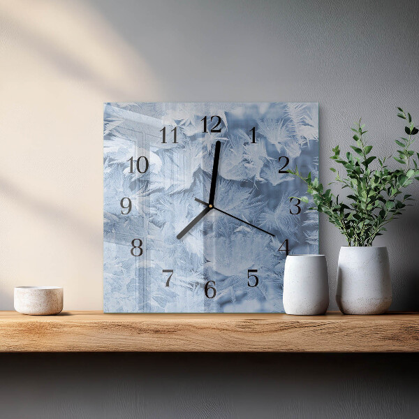 Reloj de vidrio copos de nieve