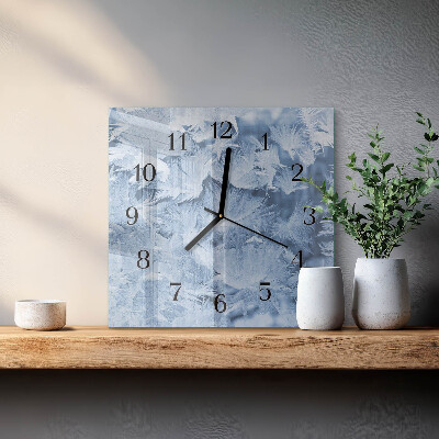 Reloj de vidrio copos de nieve