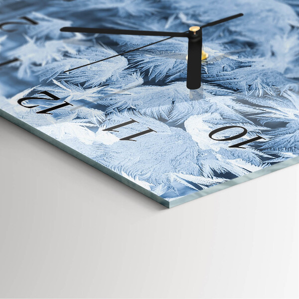 Reloj de vidrio copos de nieve
