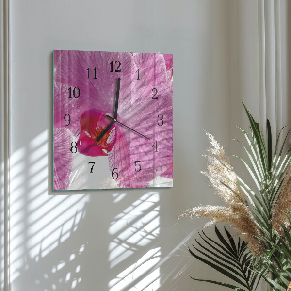 Reloj de vidrio Orquídea